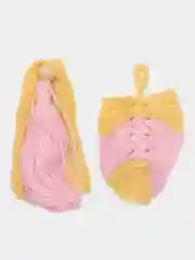 Розовый интерьерная кукла в стиле макреме, ручная работа
