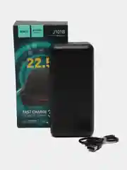 Черный внешний аккумулятор Hoco J101B, 30 000 мАч, Power bank, QC3.0, PD3.0, 2 USB + USB-C
