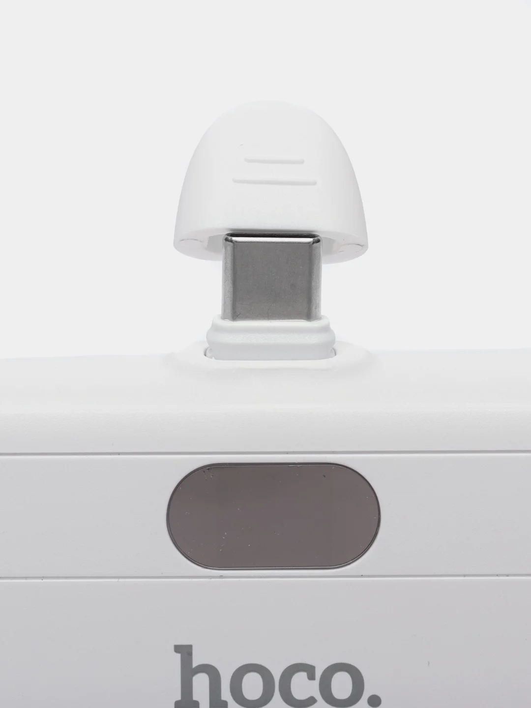 Белый повербанк с дисплеем Hoco J116, 5000 мАч, разъём Type-C, power bank, внешний аккумулятор