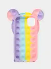 Голубой чехол для iPhone 11, серия Pop it, антистресс