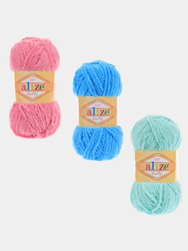 Пряжа Alize Softy, 50 г 115 м, 100% полиэстер