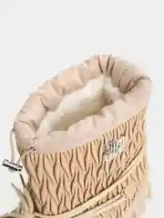 Бежевый дутики женские, зимние