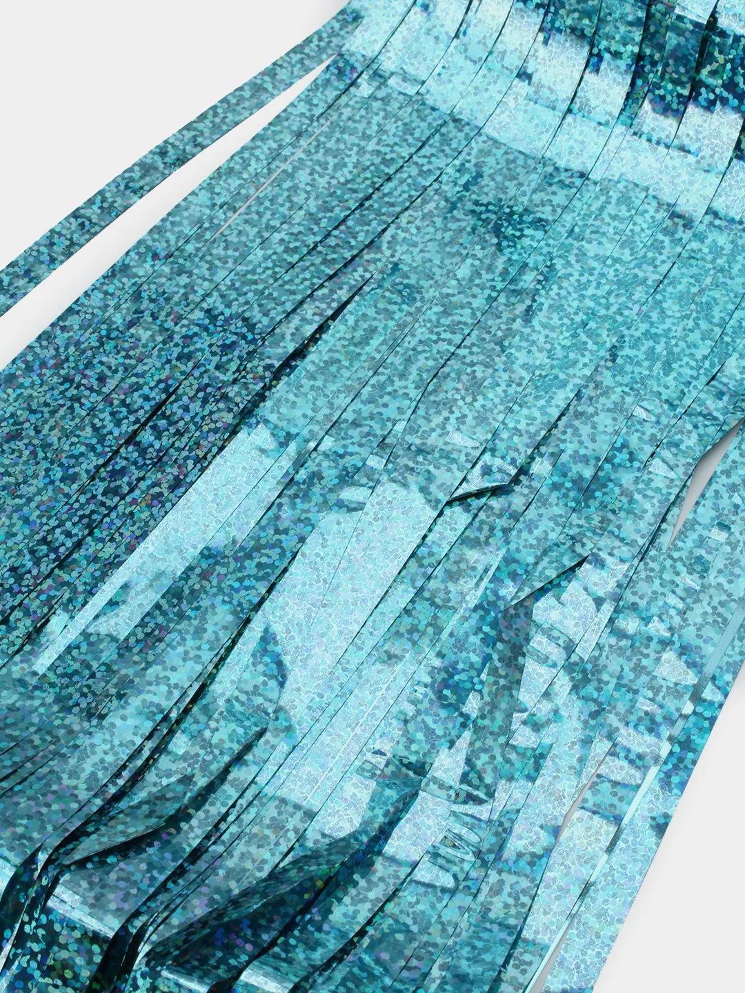 Тёмно-бирюзовый фотофон занавес - дождик для фотозоны и праздника день рождения 2 x 1 м