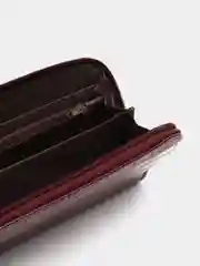 Бордовый женский кошелек, из экокожи