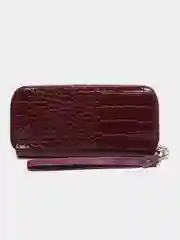 Бордовый женский кошелек, из экокожи