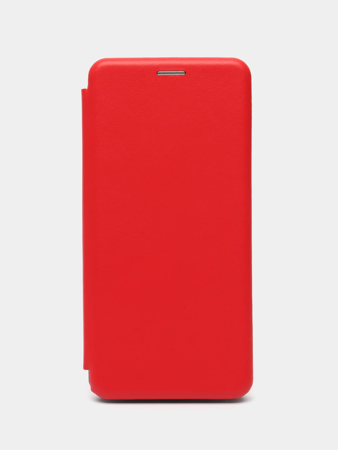 Красный чехол-книжка для Realme C30 красная встроена магнитная застежка и удобный карман для карт