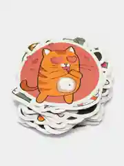 Бордовый набор наклеек с кошками, стикеры котики и лапки, детские, для девочек, 50 штук
