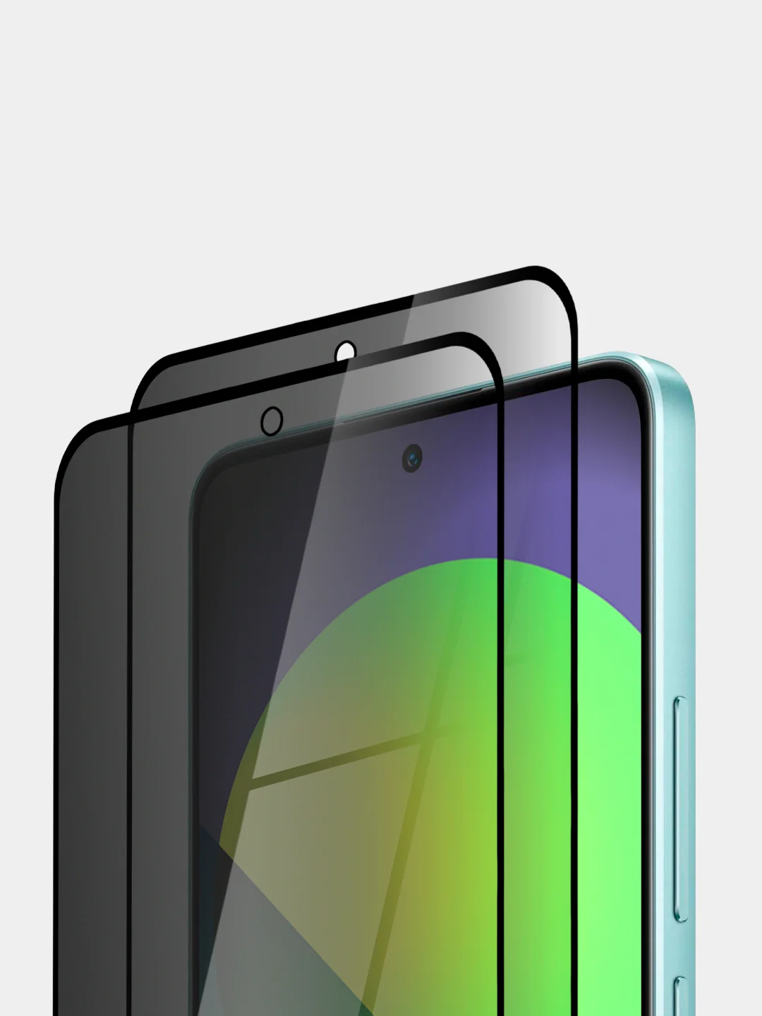 Прозрачный стекло для Xiaomi 12 Lite защитное BROSCORP с черной рамкой олеофобным покрытием антишпион