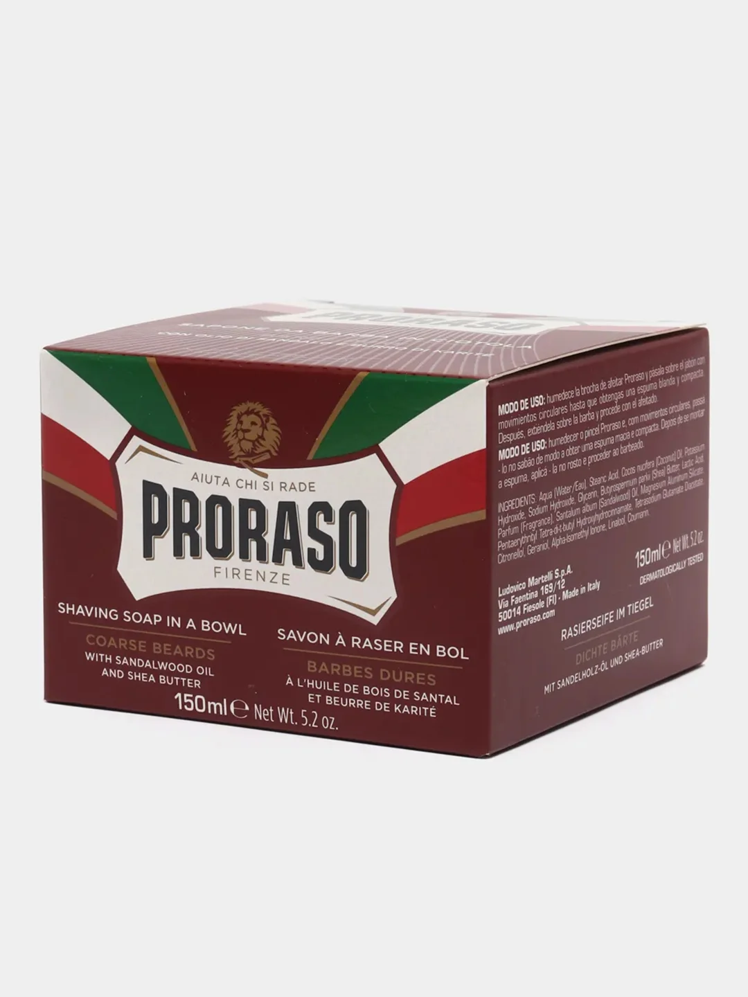 Proraso Nourish Sandalwood Shaving Soap Jar - мыло для бритья Сандал, 150 мл / Прорасо