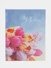 Синий фотоальбом "Букет", на 100 фотографий, 10 х 15, твёрдая обложка