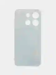 Светло-синий чехол для Infinix Smart 7 Plus (Инфиникс Смарт 7 Плюс), прозрачный, с рисунком, защита камеры