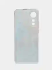 Голубой силиконовый чехол на Oppo A78 4G (Оппо А78 4G), прозрачный, с рисунком, защита камеры