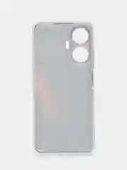 Красный силиконовый чехол на Realme C55 (Реалми C55), прозрачный, с рисунком, защита камеры