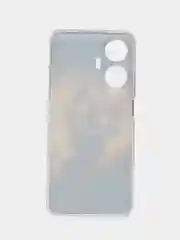 Индиго силиконовый чехол на Realme C55 (Реалми C55), прозрачный, с рисунком, защита камеры