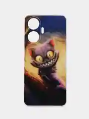 Индиго силиконовый чехол на Realme C55 (Реалми C55), прозрачный, с рисунком, защита камеры