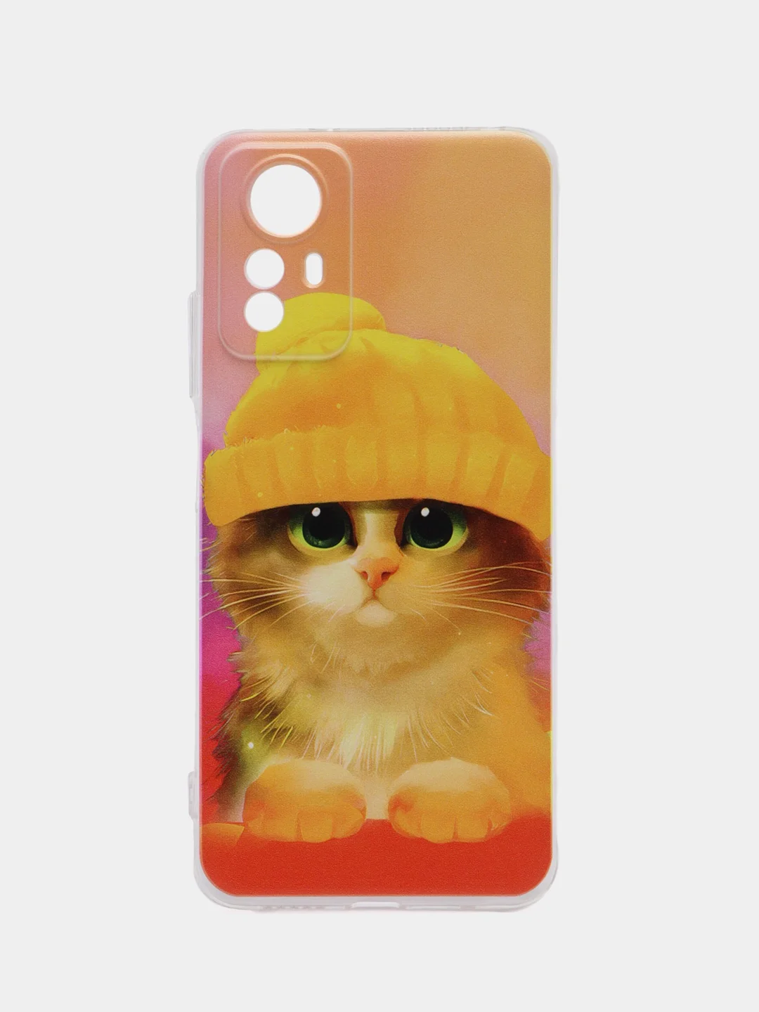Желтый чехол прозрачный на Xiaomi Redmi Note 12S (Сяоми Редми Нот 12S), с рисунком, защита камеры