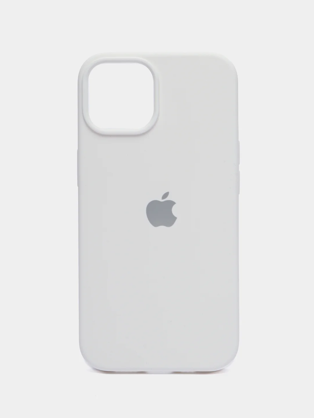 Белый чехол Silicone Case для iPhone 14, 14 Pro, 14 Plus, 14 Pro Max, с закрытым низом