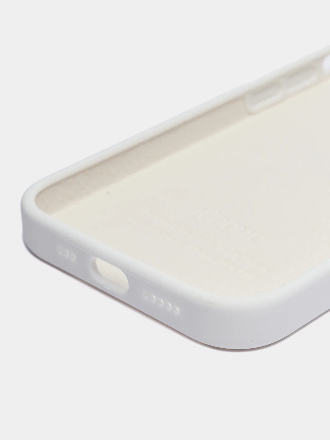 Белый чехол Silicone Case для iPhone 14, 14 Pro, 14 Plus, 14 Pro Max, с закрытым низом