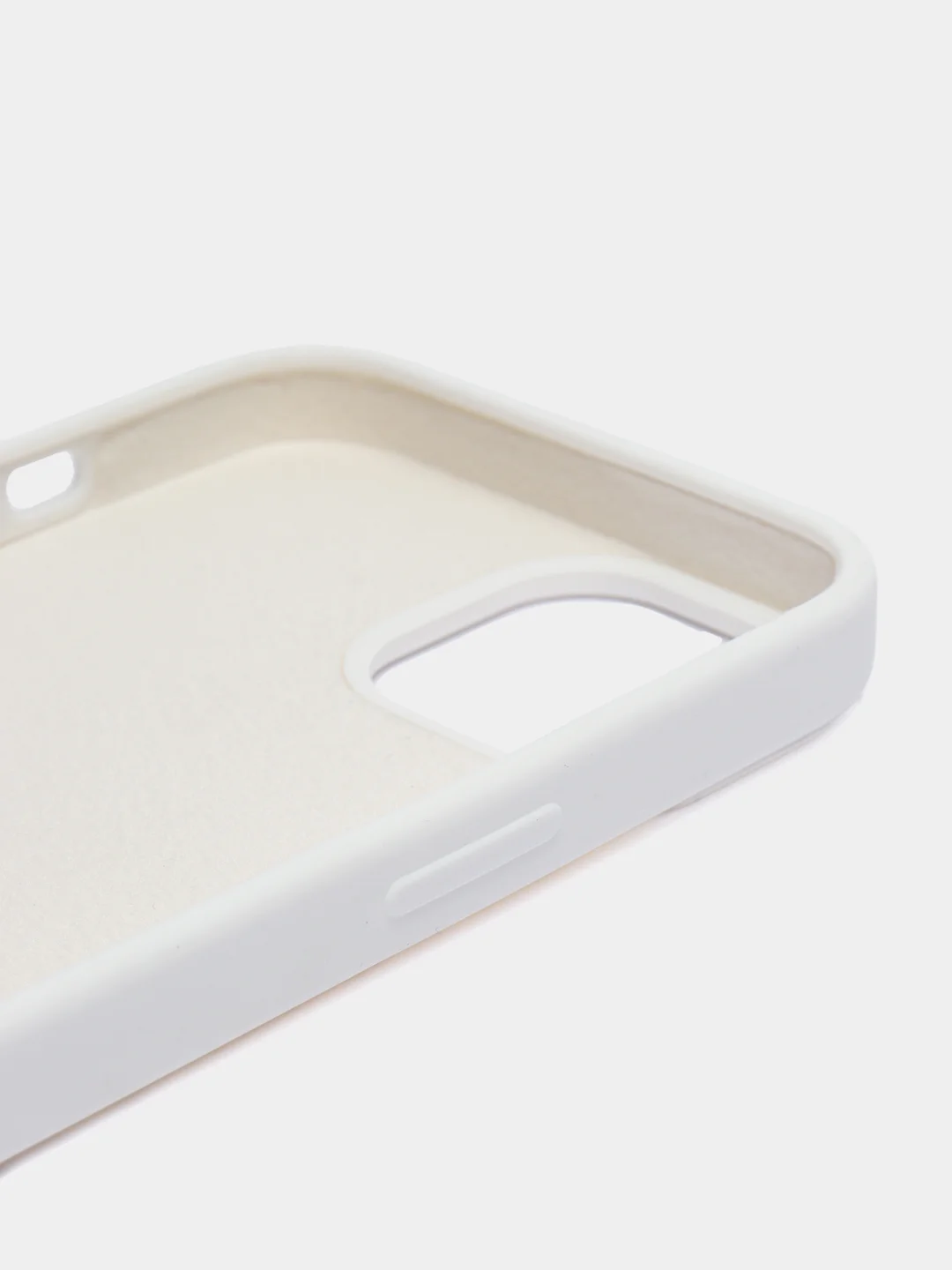 Белый чехол Silicone Case для iPhone 14, 14 Pro, 14 Plus, 14 Pro Max, с закрытым низом