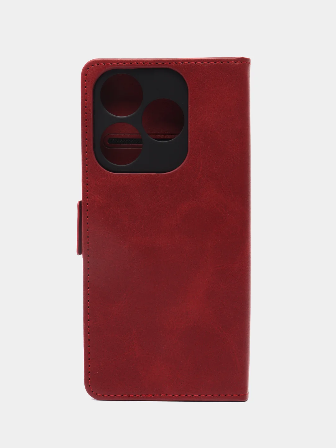 Красный чехол-книжка Tecno Spark 10 / 10C (Техно Спарк), с боковым магнитом