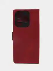 Красный чехол-книжка Tecno Spark 10 / 10C (Техно Спарк), с боковым магнитом