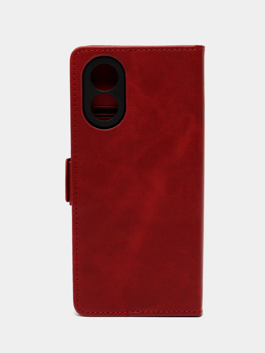 Красный чехол-книжка на Oppo A18/Oppo A38 4G ( Оппо А18/Оппо А38 4G) с боковым магнитом