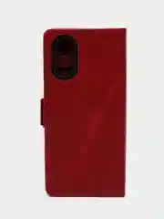 Красный чехол-книжка на Oppo A18/Oppo A38 4G ( Оппо А18/Оппо А38 4G) с боковым магнитом