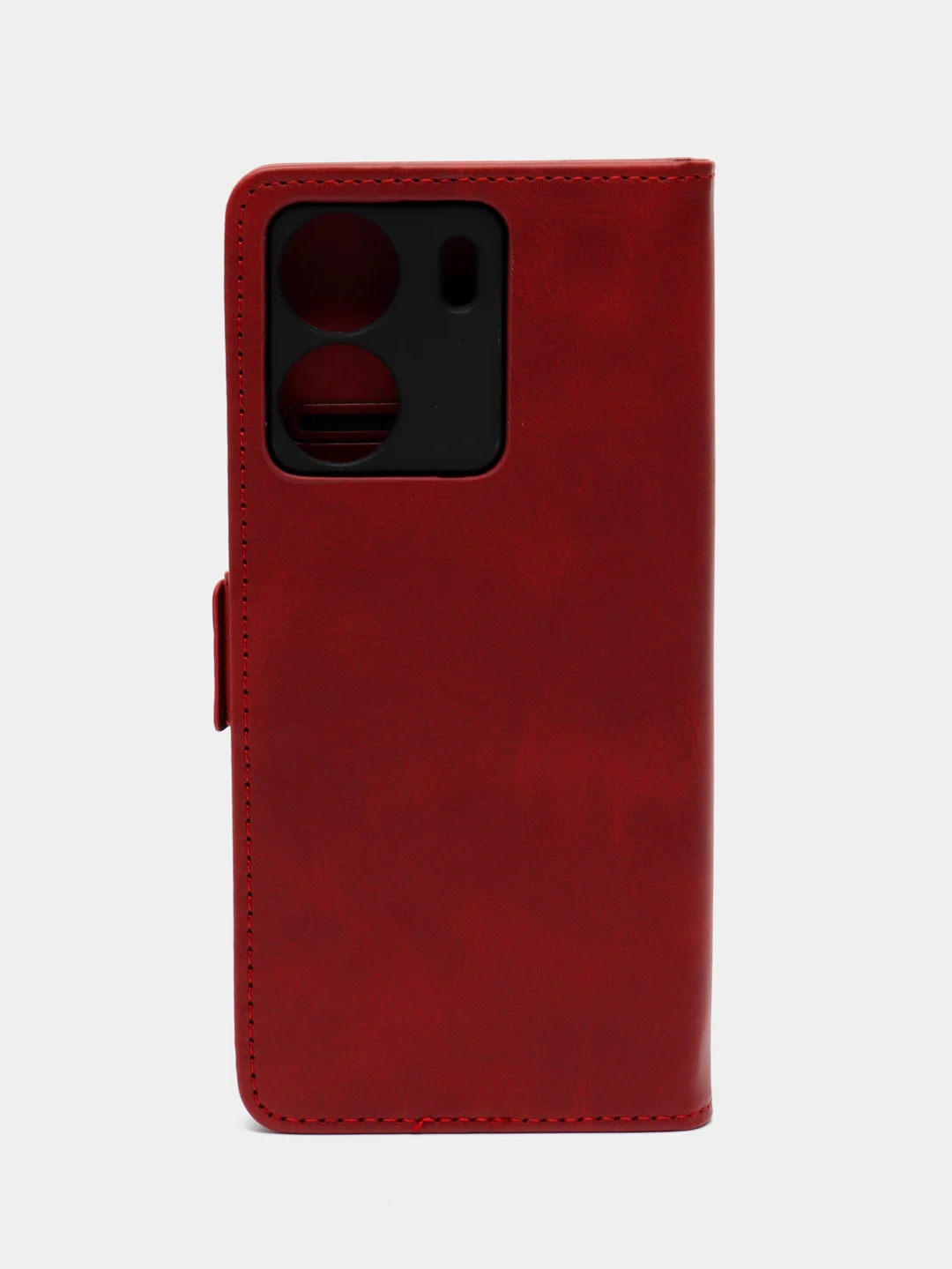 Красный чехол книжка для Redmi 13 C (Редми 13 С), с боковым магнитом