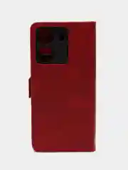Красный чехол книжка для Redmi 13 C (Редми 13 С), с боковым магнитом