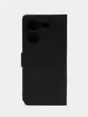 Черный чехол-книжка для Tecno Pova 5 Pro 5G (Техно Пова 5 Про 5 Джи) с боковым магнитом