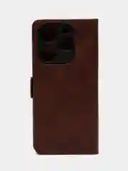 Коричневый чехол-книжка Tecno Spark 10 Pro (Техно Спарк 10 Про), с боковым магнитом
