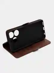 Коричневый чехол-книжка Tecno Spark 10 Pro (Техно Спарк 10 Про), с боковым магнитом