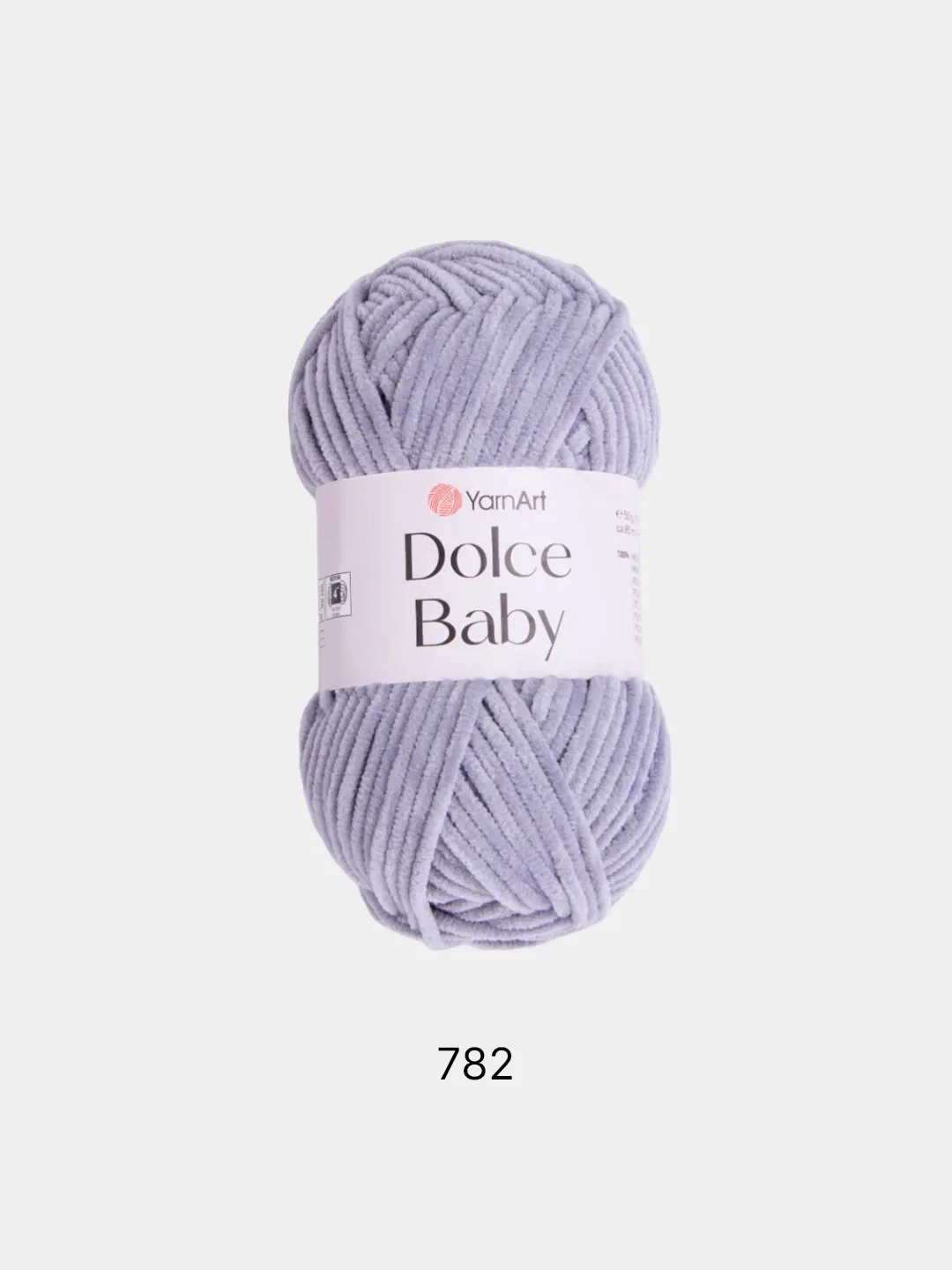 Серый меланж пряжа плюшевая YarnArt "Dolce Baby", 100% микрополиэстер, 50 г, 85 м