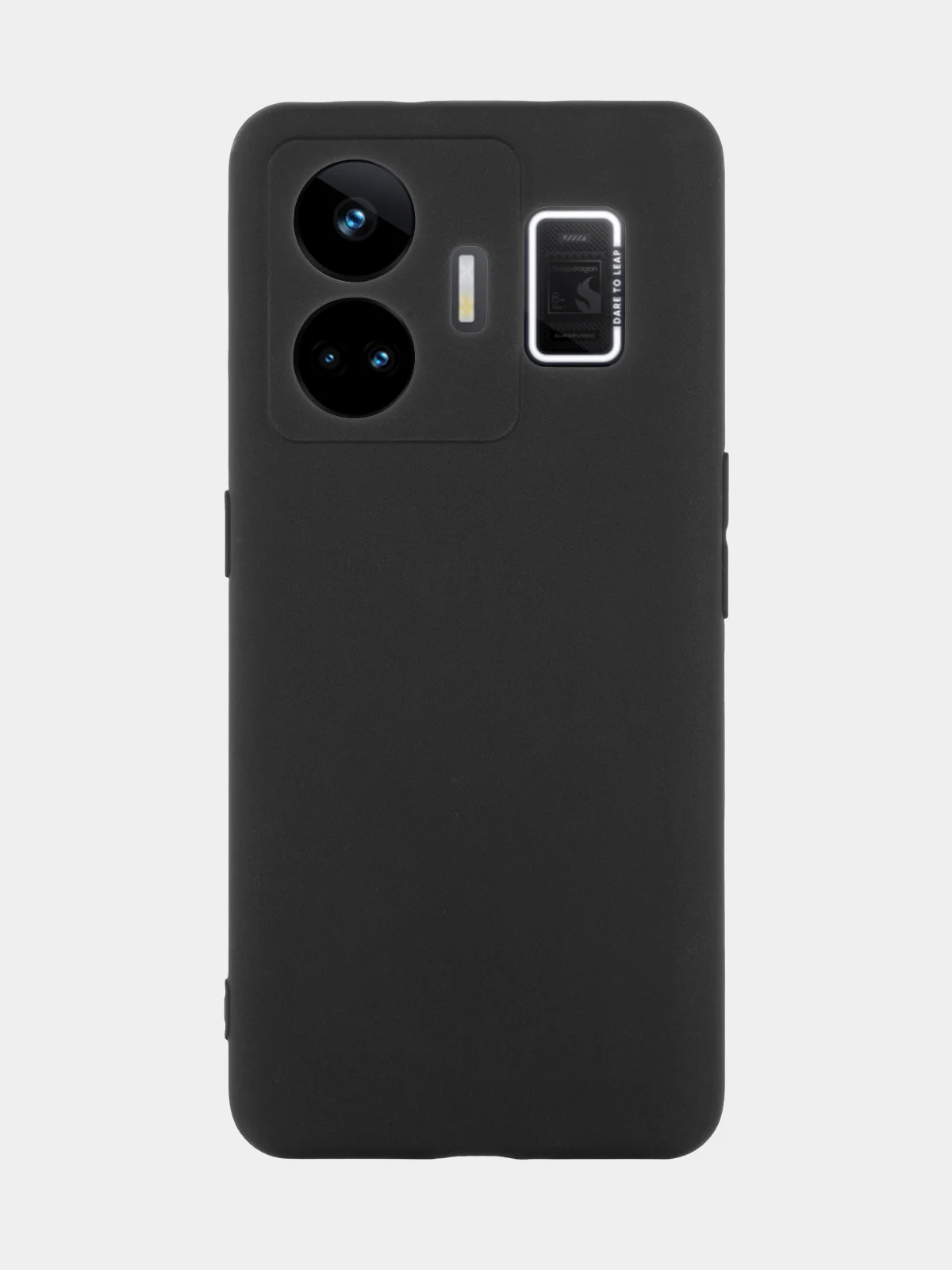 Черный чехол для Realme GT Neo 5, GT3 силиконовый BROSCORP матовый / прозрачный с защитой камер
