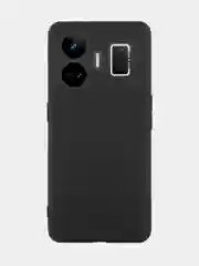 Черный чехол для Realme GT Neo 5, GT3 силиконовый BROSCORP матовый / прозрачный с защитой камер