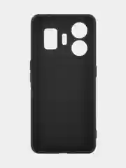 Черный чехол для Realme GT Neo 5, GT3 силиконовый BROSCORP матовый / прозрачный с защитой камер