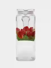 Кораллово-розовый кувшин Kosem/Кошем 1 л деколь стекло