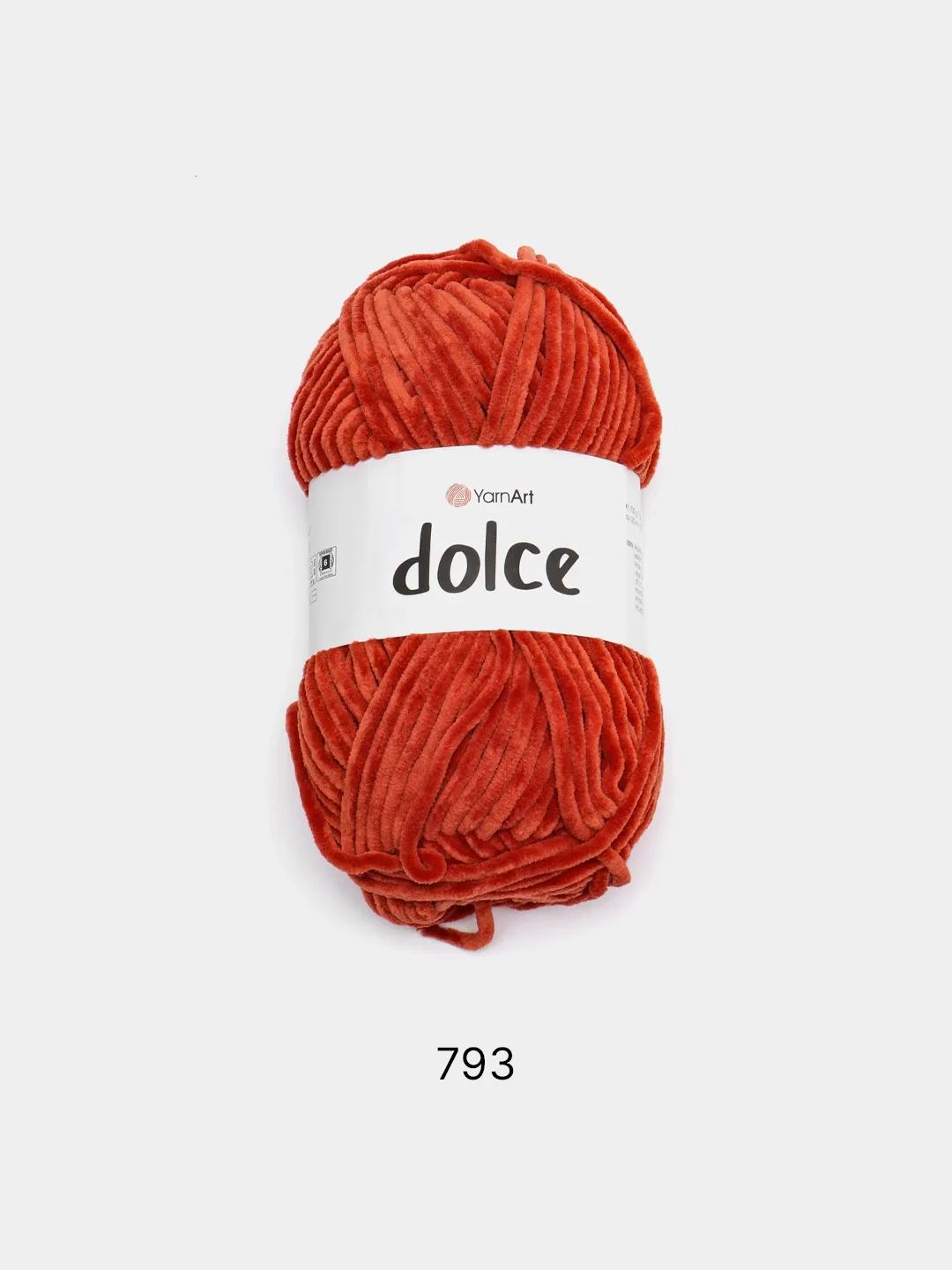 Коралловый пряжа плюшевая YarnArt Dolce (ЯрнАрт Дольче)