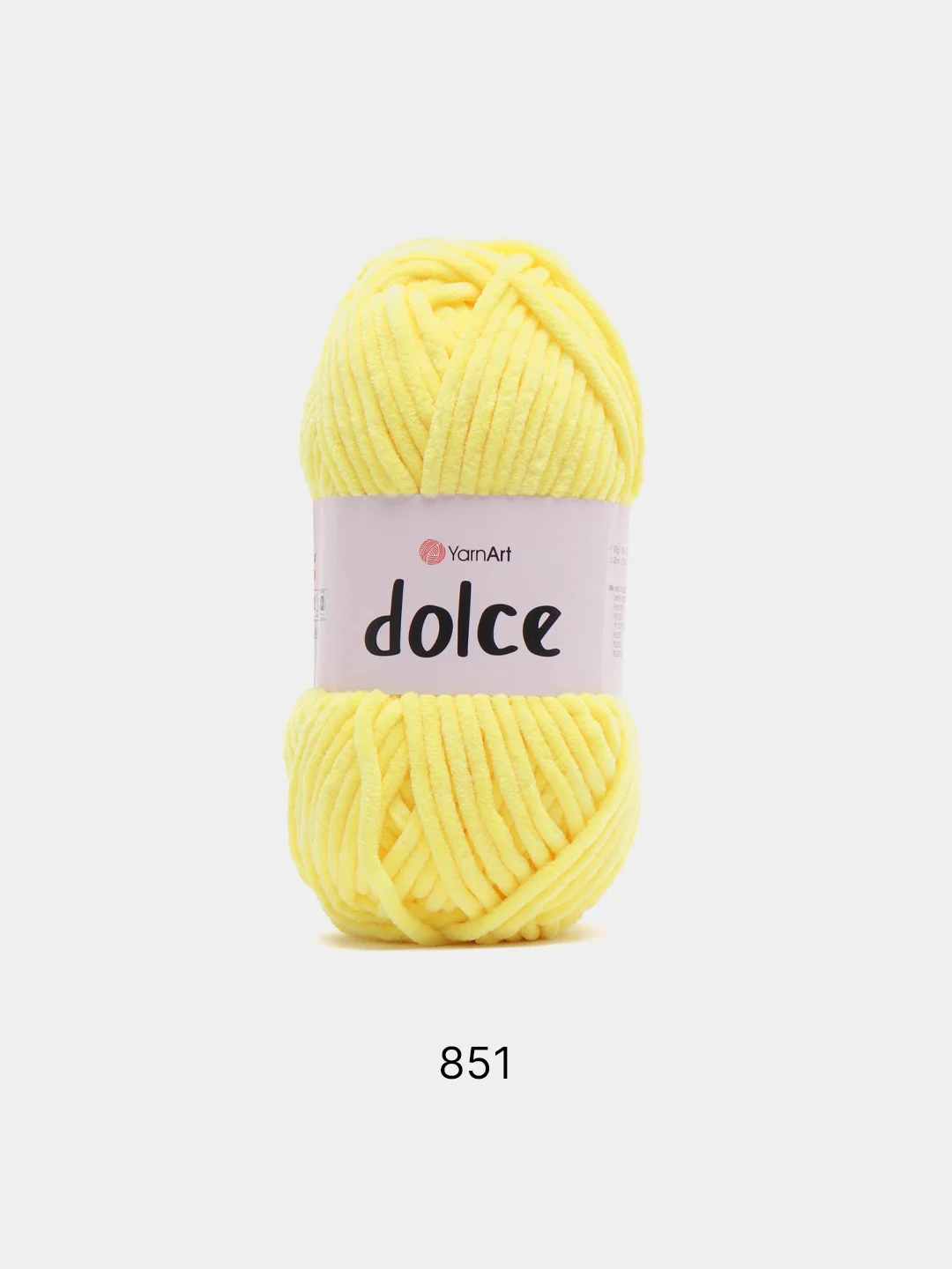 Светло-жёлтый пряжа плюшевая YarnArt Dolce (ЯрнАрт Дольче)