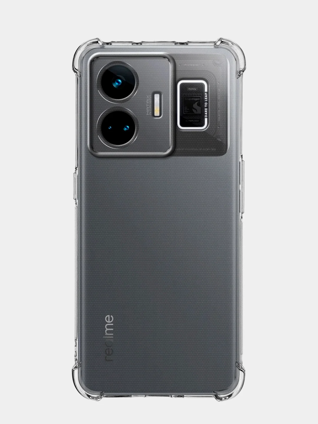 Прозрачный противоударный чехол для Realme GT Neo 5 / GT3 силиконовый BROSCORP с усиленными углами