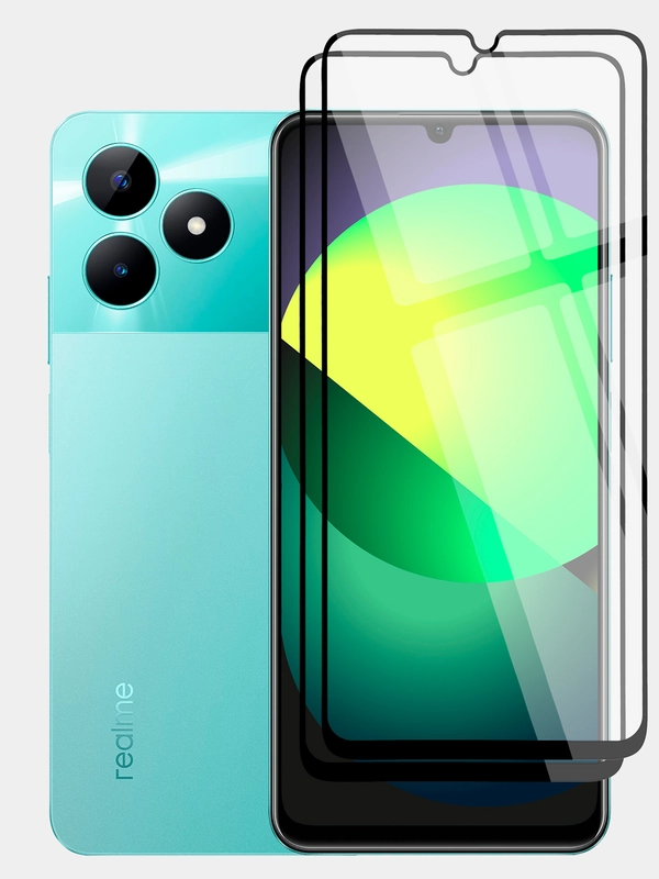 Стекло 1-2 шт для Realme C51 C53 C51s Note 50 Narzo N53 защитное BROSCORP олеофобное рамка