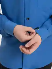 Голубой рубашка для мальчика, рубашка в школу, 4 цвета