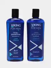 Гель-шампунь VIKING "Сила прибоя", 300 мл + Гель "Ледяная свежесть", 300 мл