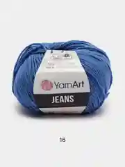 Синий меланж пряжа YarnArt Jeans, 50 г, 160 м