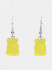 Желтый серьги женские "Мишки"