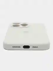 Белый чехол Silicone Case для iPhone 15, 15 Pro, 15 Pro Max, 15 Plus
