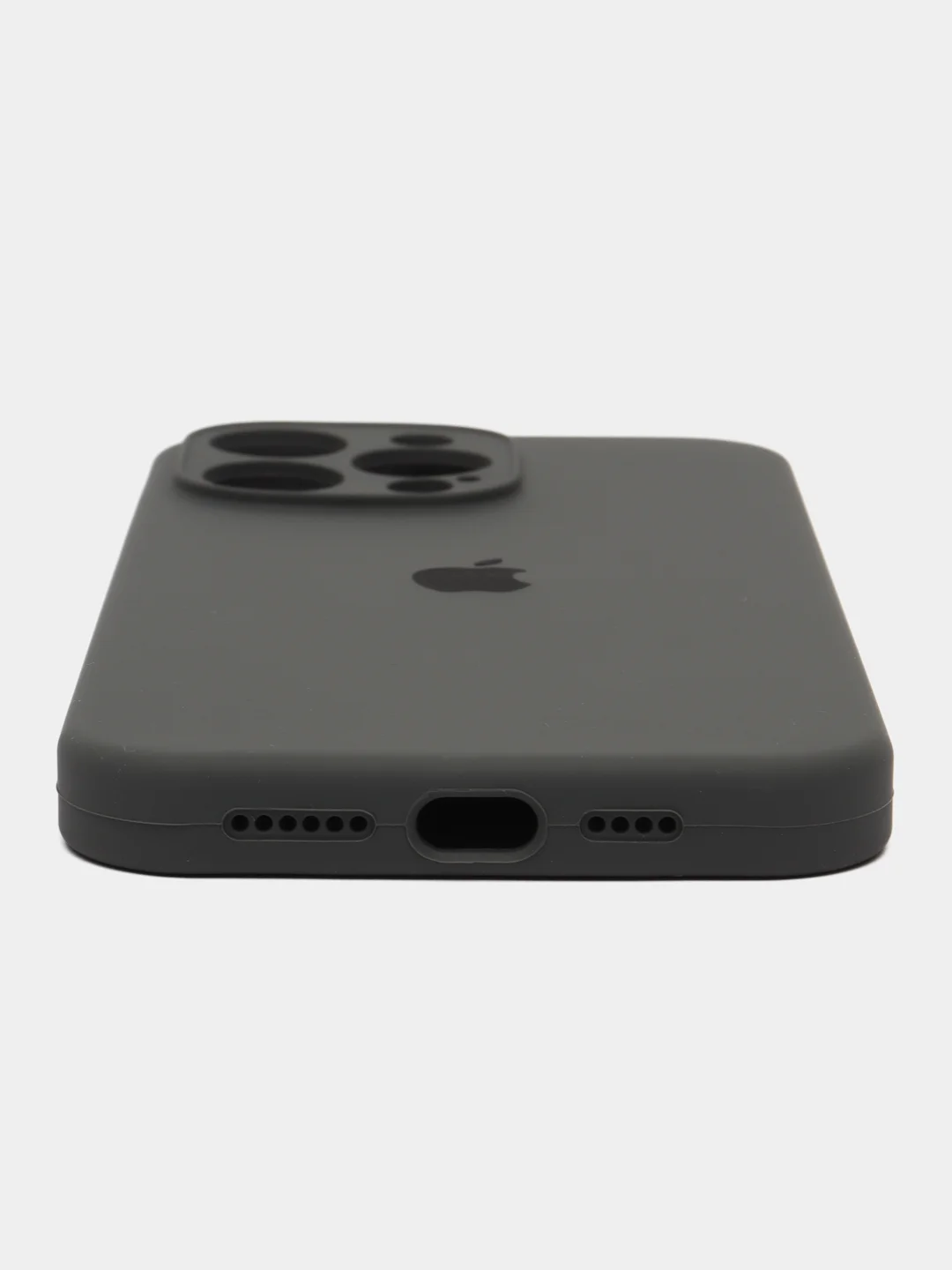 Угольный чехол Silicone Case для iPhone 15, 15 Pro, 15 Pro Max, 15 Plus