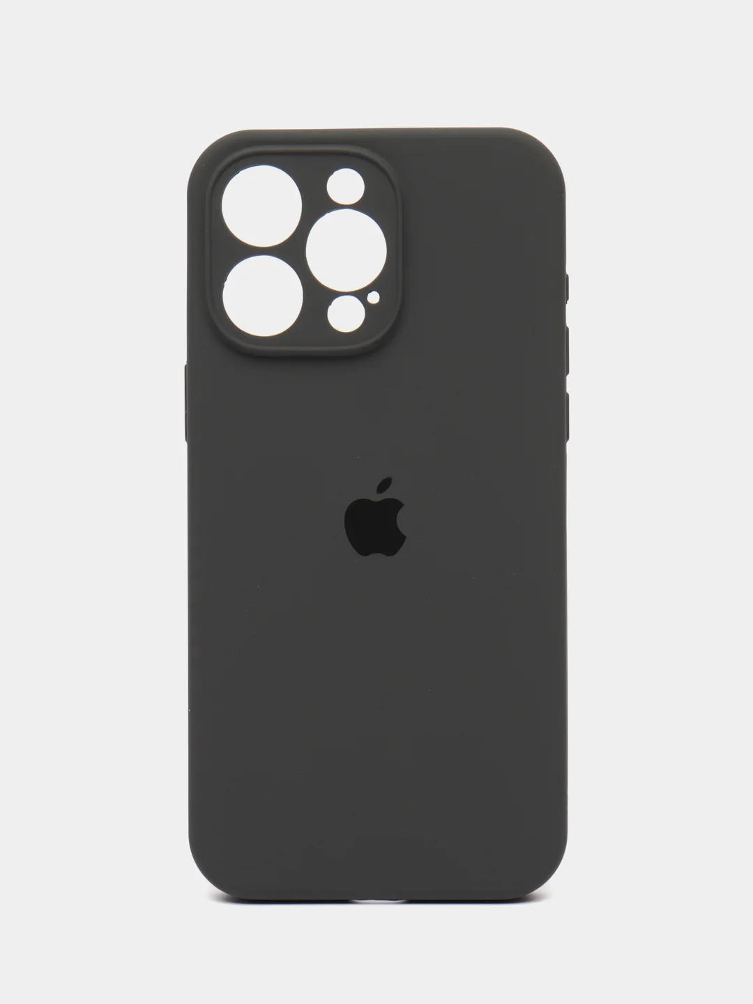 Угольный чехол Silicone Case для iPhone 15, 15 Pro, 15 Pro Max, 15 Plus