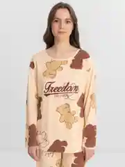 Молочный пижама женская, с брюками