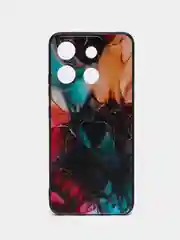 Фиолетовый силиконовый чехол для Infinix SMART 7 HD, с принтом, с рисунком (Инфиникс Смарт 7 ХД)